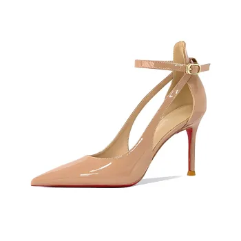 GOSO Slim Heel High Heels Women's Nude