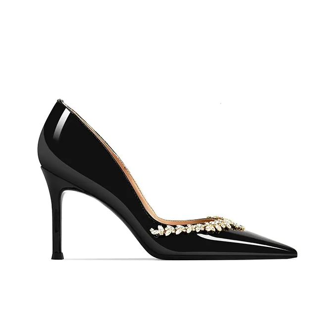 GOSO Slim Heel High Heels Women's Black-2
