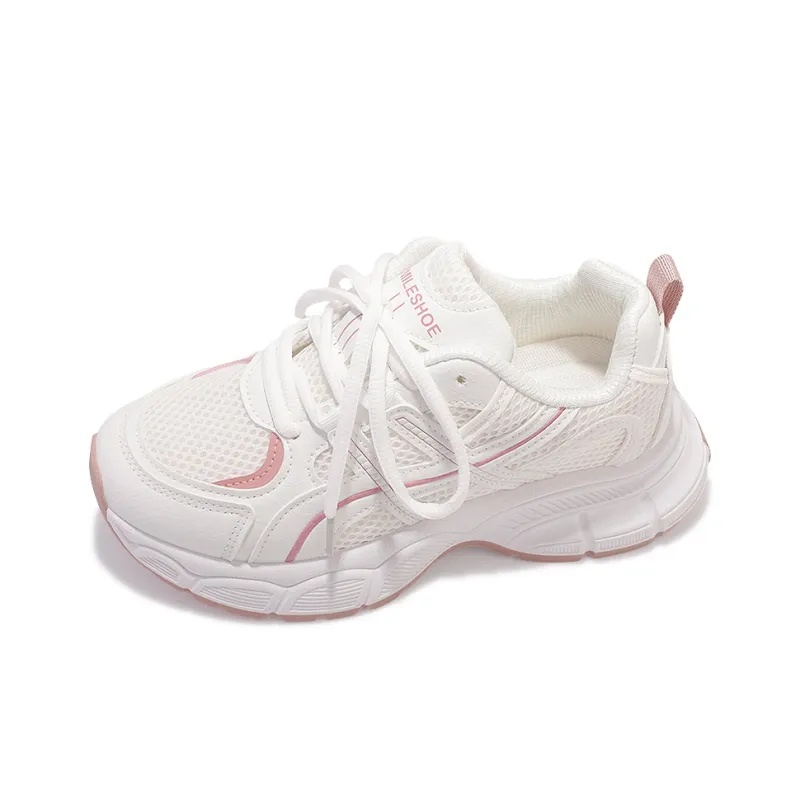 Shen Linsen Slip Resistant, Abrasion Resistant, Lightweight Low Top Casual Shoes Women's White Pink-2