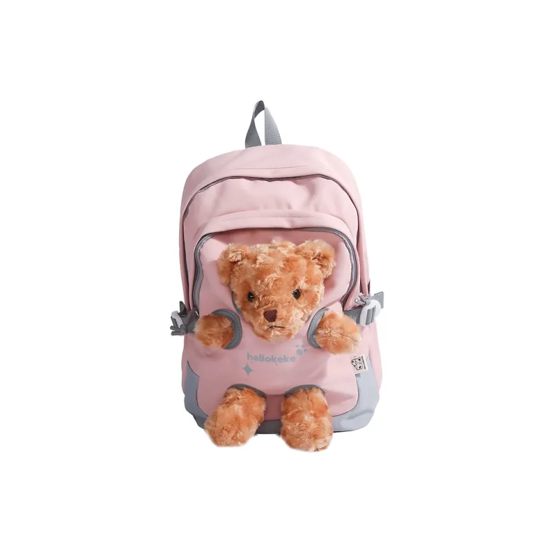 Kewuku Nylon Fabric Backpack Unisex Multicolor-16