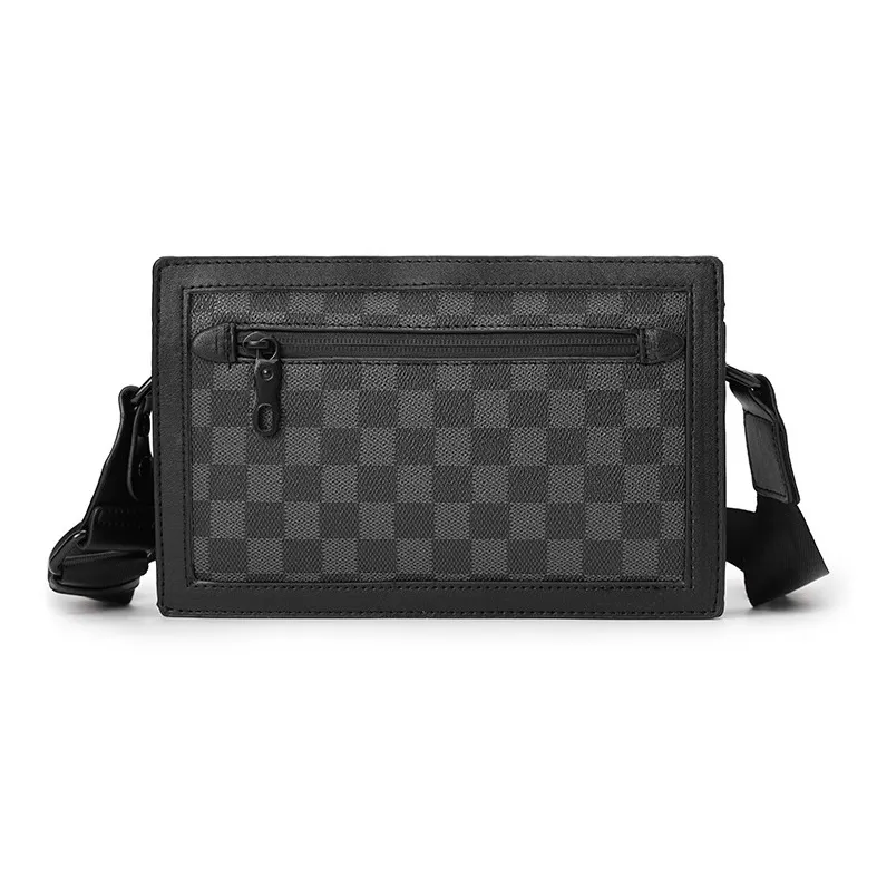 Old Man's Head Synthetic Leather Shoulder Bag Regular Men's Black-6