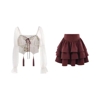 OZVO Two Piece Skirt Sets Women's