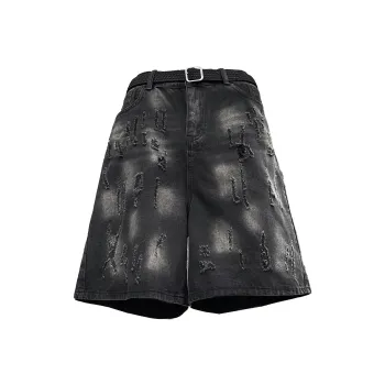GROGNAK Denim Shorts Unisex Black/Gold