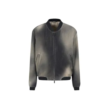 GIORGIO ARMANI Perforated And Printed Nappa Leather Blouson
