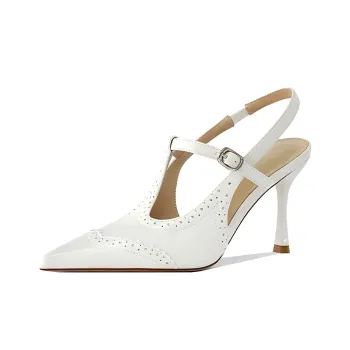 GOSO Slim Heel High Heels 8CM Women's White