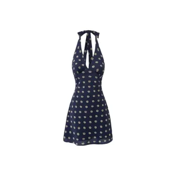 YGPRW Sleeveless Dresses Women's Navy Blue
