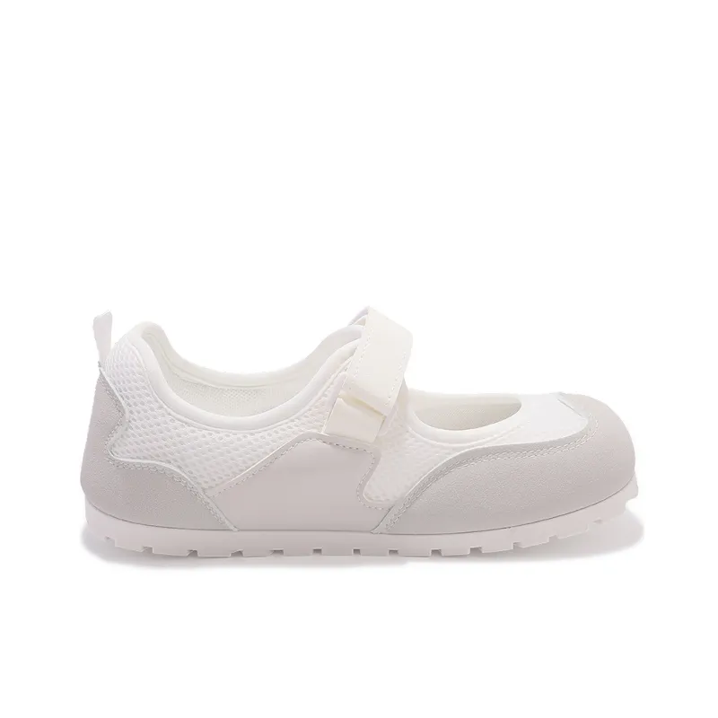 SNXR Slip Resistant Lightweight Abrasion Resistant Low Top Casual Shoes Women's White Gray-2