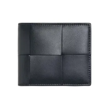 Bottega Veneta Calfskin Wallet Men's Slate Wood Color