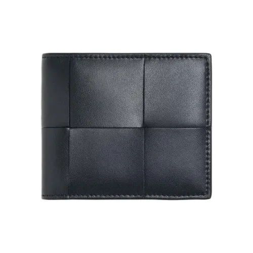 Bottega Veneta Calfskin Wallet Men's Slate Wood Color