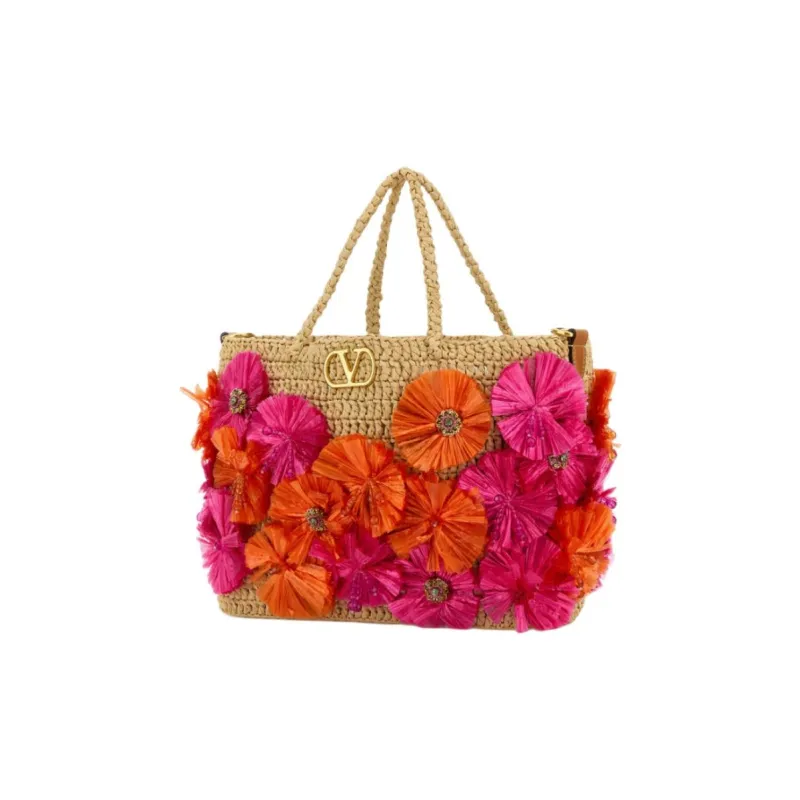 Valentino Raffia Handbag Regular Women's Natural-2