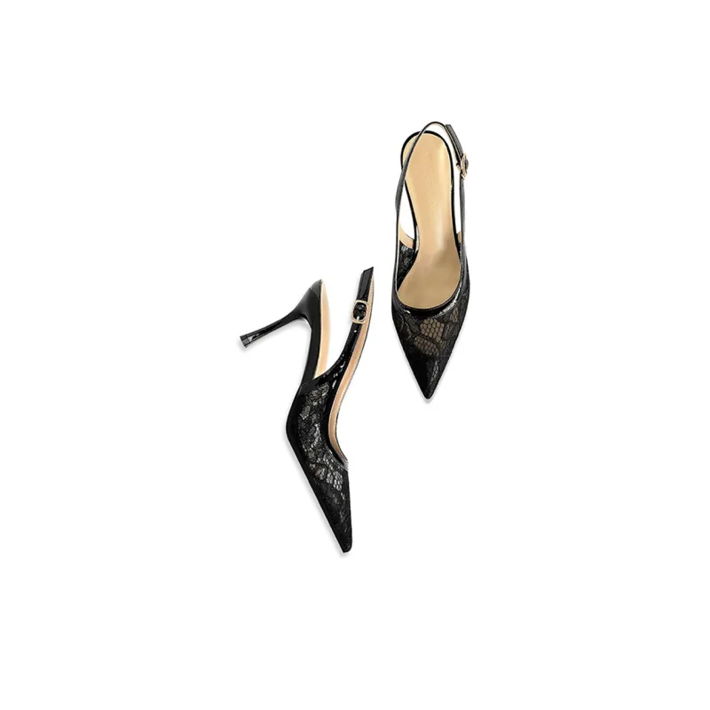 GOSO Slim Heel High Heels 6CM Women's Black-3