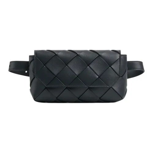 Bottega Veneta Diago Cow Leather Fanny Pack Men's Slate