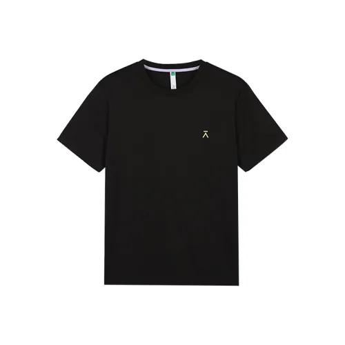 ACMEITEM 블랙 남녀공용 티셔츠