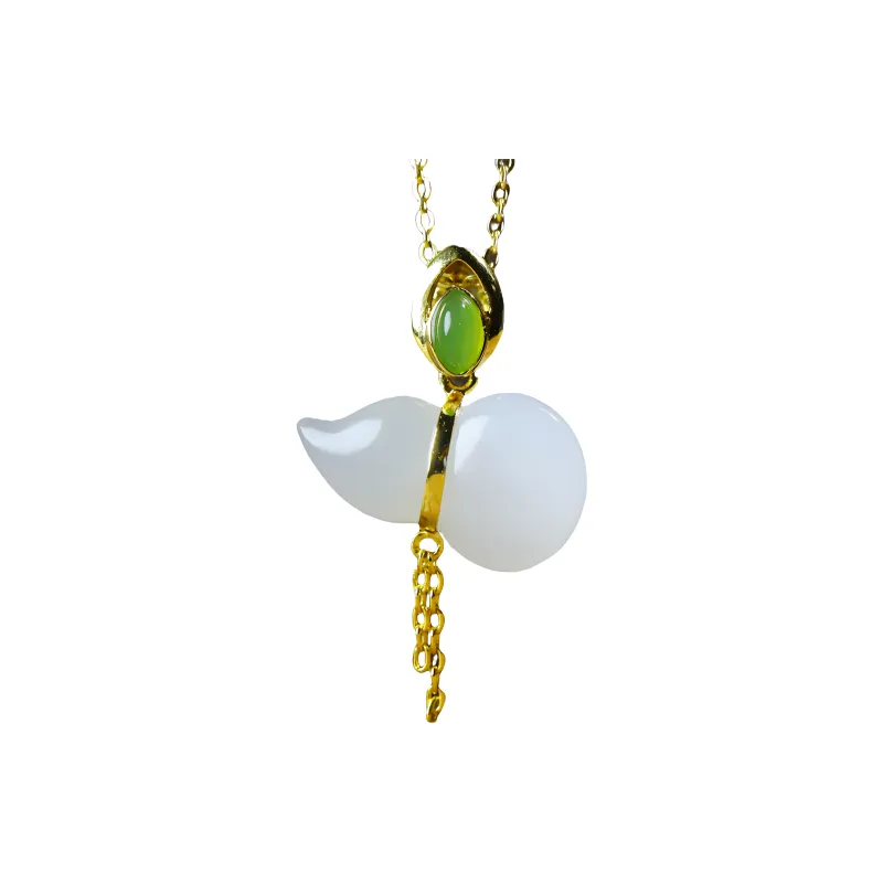 Jade Charm Yao Premium Quality Pendant White Jade/Pale Greenish White Jade Women's-0