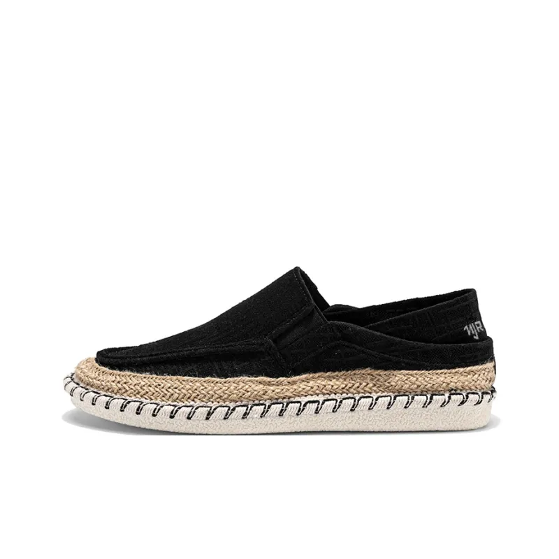 NANJIREN Espadrilles Men Black/White/Brown-0