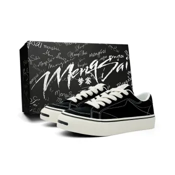 Mengsai Abrasion Resistant Shock Absorbers Low Top Canvas Shoes Men's Black