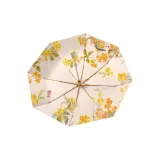 Three-fold automatic umbrella with double-layer aluminum alloy frame - Yellow Wind Chime Flower