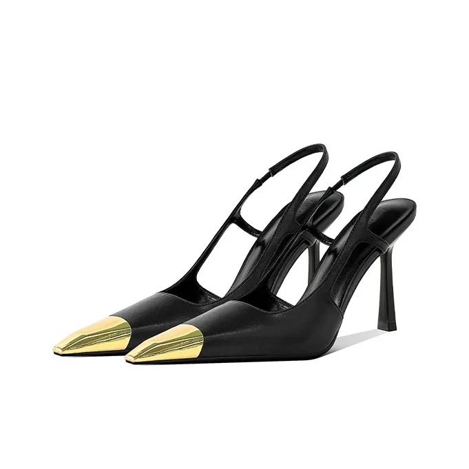 GOSO Slim Heel High Heels Women's Black-1
