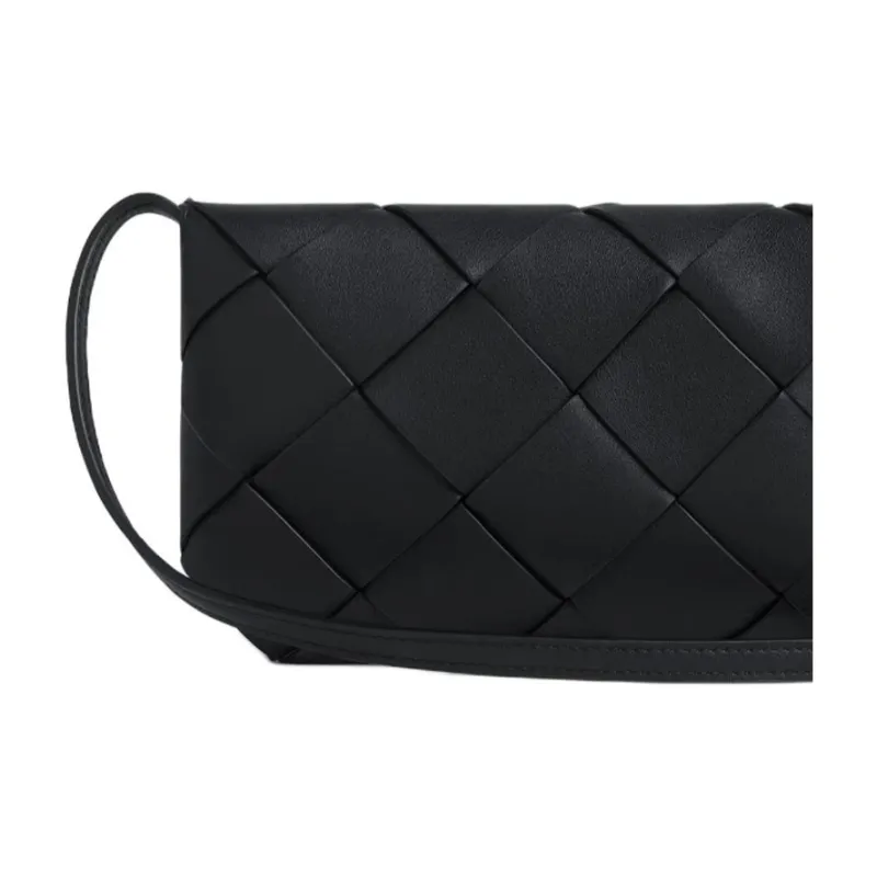 Bottega Veneta Diago Cow Leather Crossbody Bag Men's Black-5