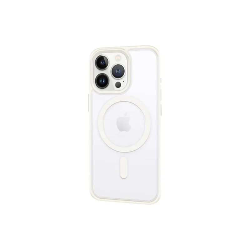 HUINIAN TPU+PC Material Transparent Magnetic Large Hole Phone Cases Compatibility IPhone16Promax/15/14 Solid Color-0