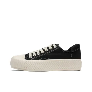 Magelly Slip Resistant Abrasion Resistant Shock Absorbers Low Top Canvas Shoes Men's Black
