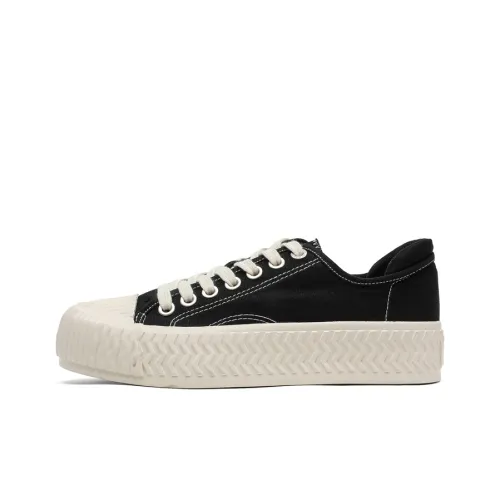 Magelly Slip Resistant Abrasion Resistant Shock Absorbers Low Top Canvas Shoes Men's Black