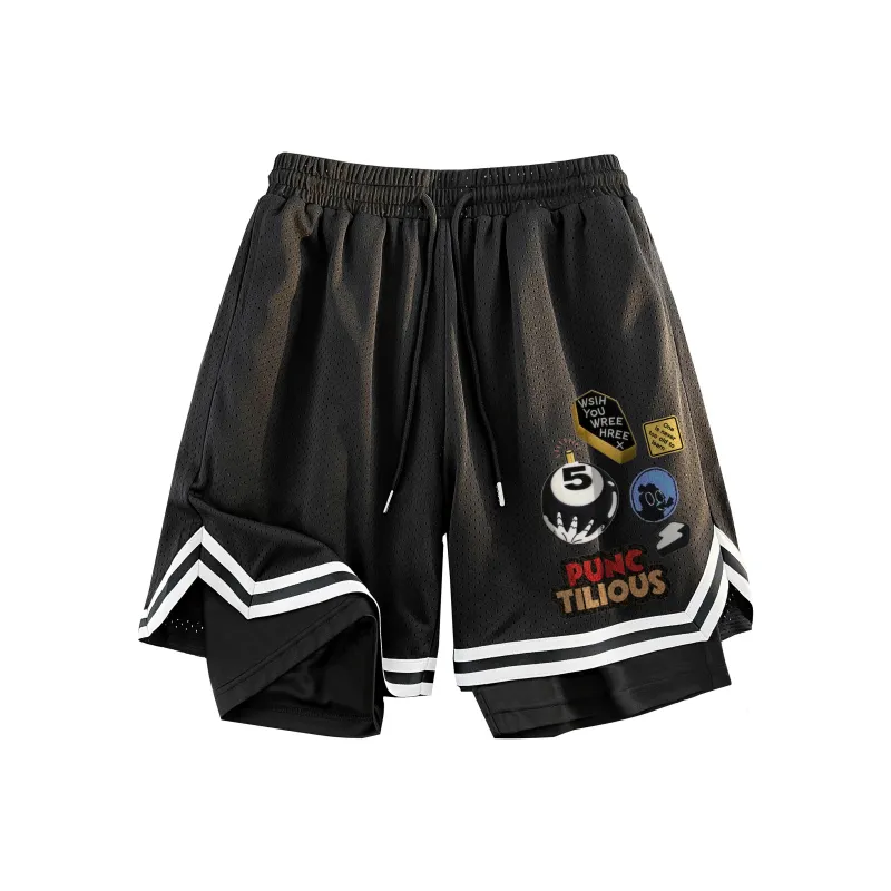 PUNCTILIOUS Casual Shorts Unisex-6