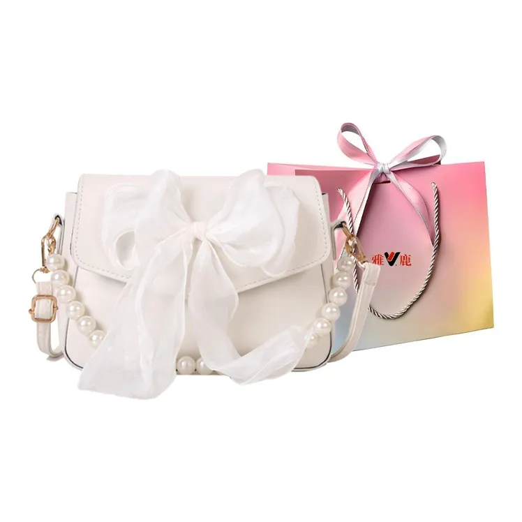 Yalu PU Shoulder Bag Women's White/Black/Blue/Pink-0