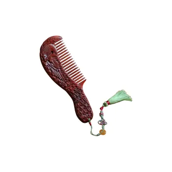 DALONG Small Leaf Red Sandalwood Wooden Comb Unisex