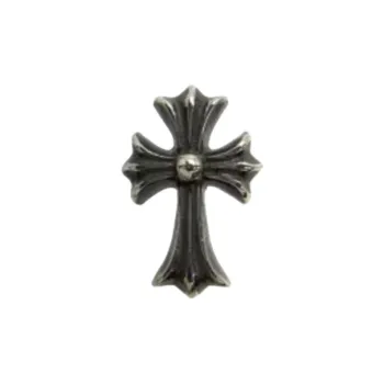 Chrome Hearts 925 Sterling Silver With 14K Gold Earrings Unisex Silver