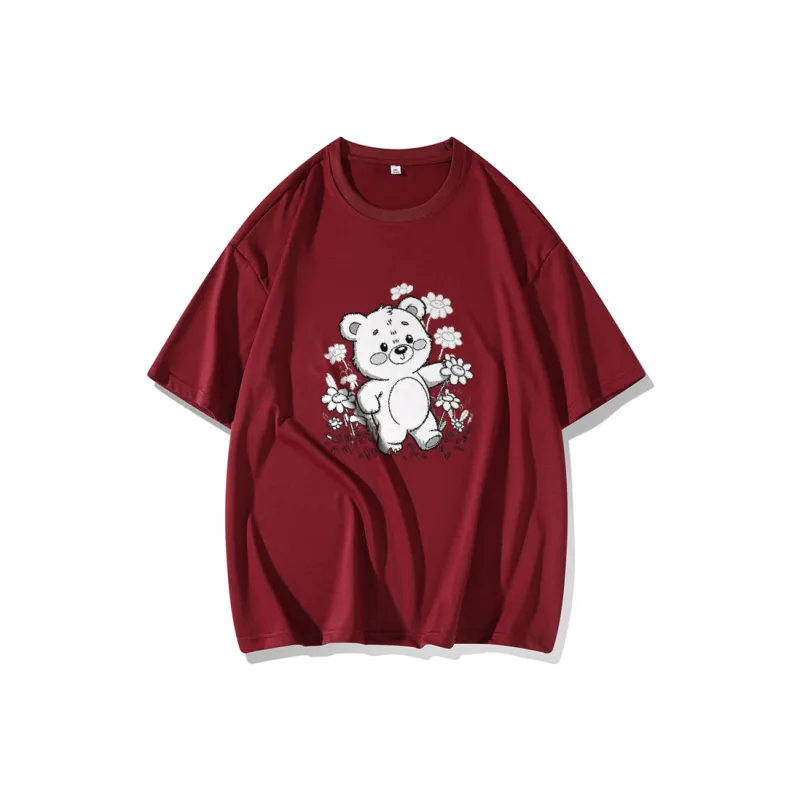 FAIRWHALE Drop Shoulder Sleeve T Shirt Women's-4