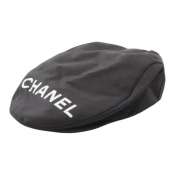 CHANEL 1990 2000s Logo print Newsboy Cap