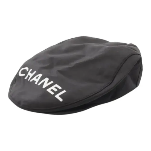 CHANEL 1990 2000s Logo print Newsboy Cap
