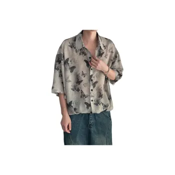ZYKY Shirts Unisex Butterfly Gray