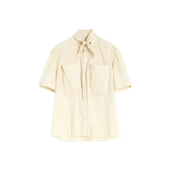 Lemaire Short Sleeve With Foulard Shirt