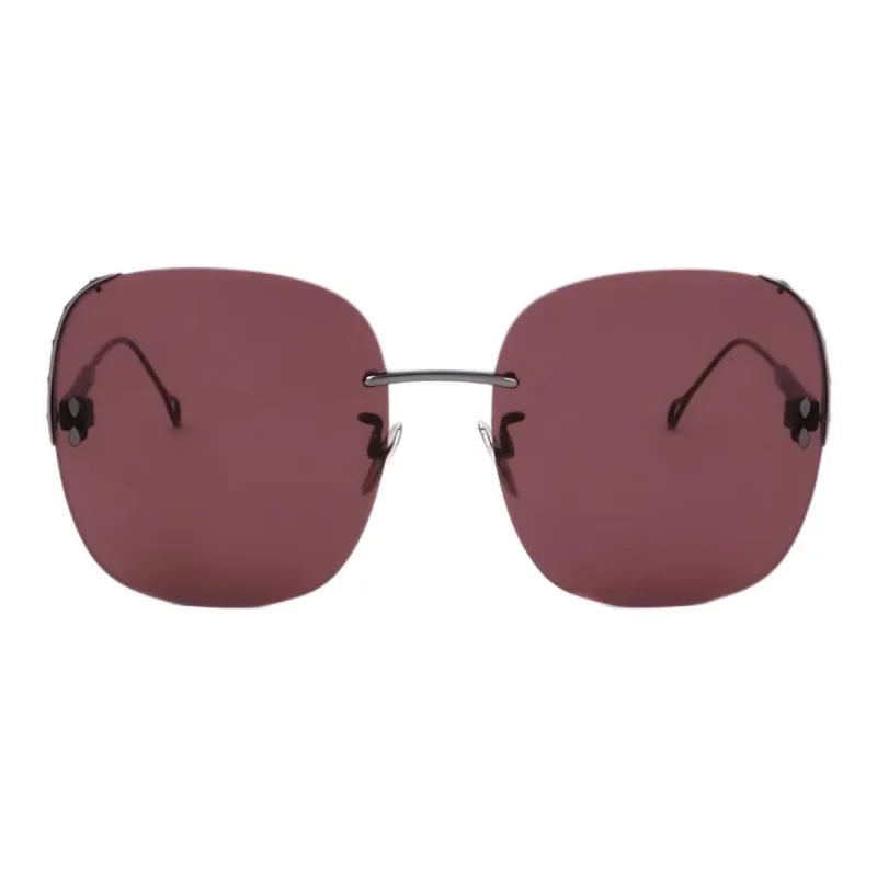ISABEL MARANT Metal Irregular Shape Sunglasses Women's Silver-1