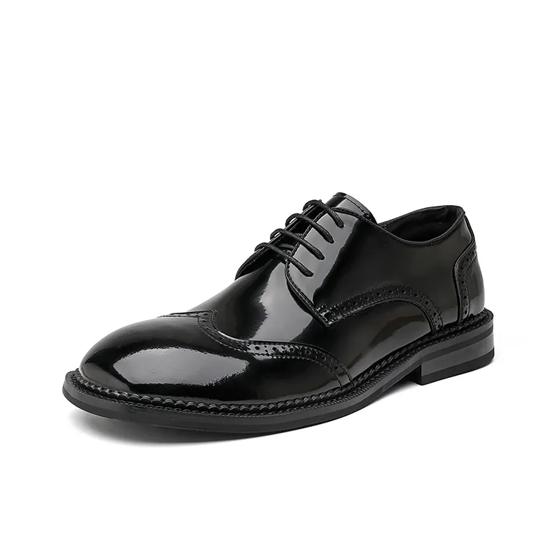 SOBB Men's Casual Shoes Men Low Top Black/Brown-0