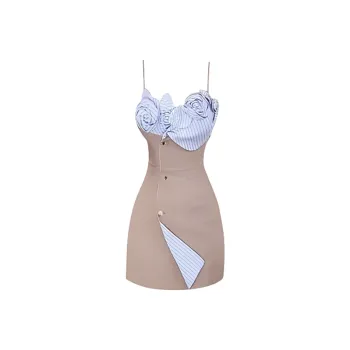 Manekniv Slip Dresses Women's Coffee