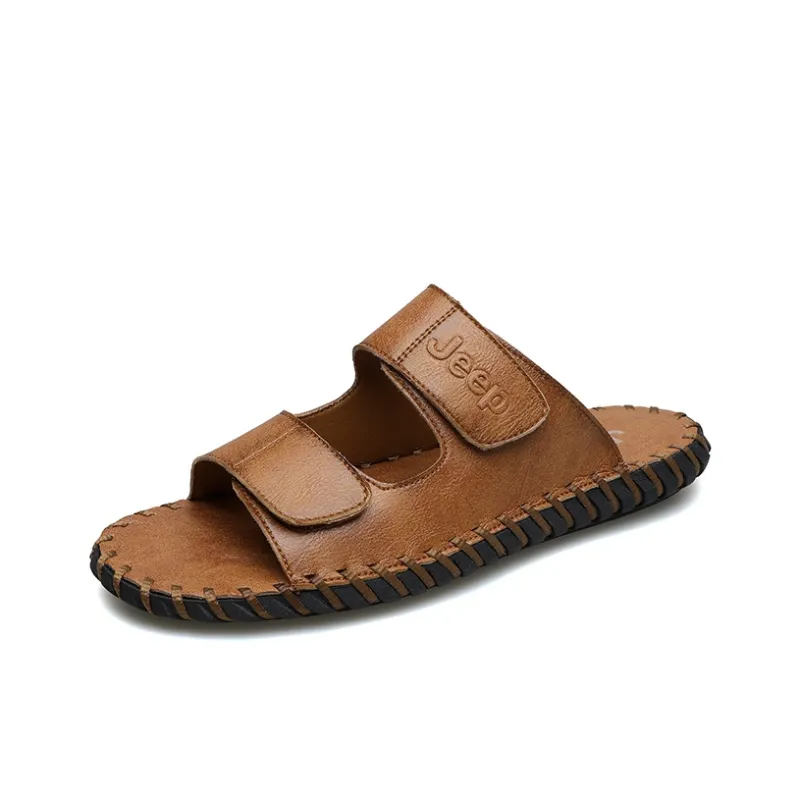 Jeep Rubber Sole Slip Resistant Abrasion Resistant Slide Slippers Men's-1