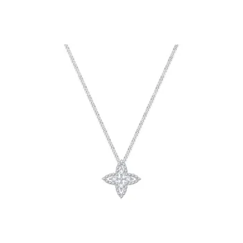 GRACE GIRL 925 Sterling Silver, Synthetic Cubic Zirconia Necklaces Women's