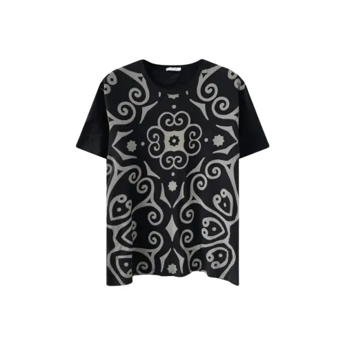 VERSACE Men Logo Letter Print Short Sleeve T Shirt Navy Blue Black