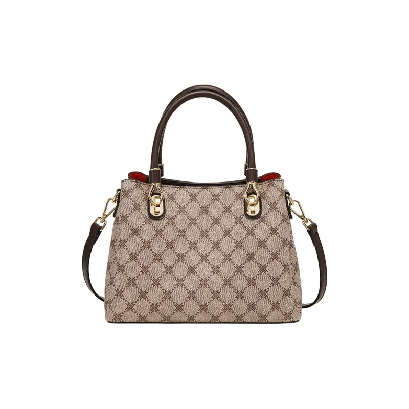 PESASRIE PVC Handbag, Crossbody Bag Regular Women's Light Coffee-0