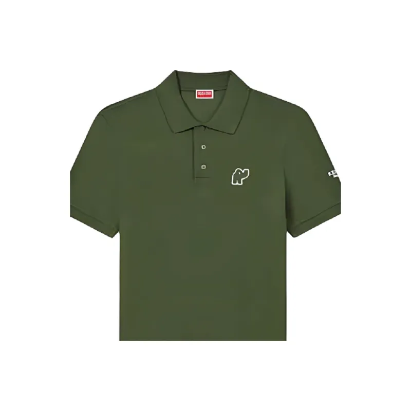 KENZO FW25 Polo Shirt Men's Gray Umber Khaki-5