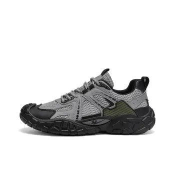 Binary Hiking / Trekking Shoes Men Low Top Black