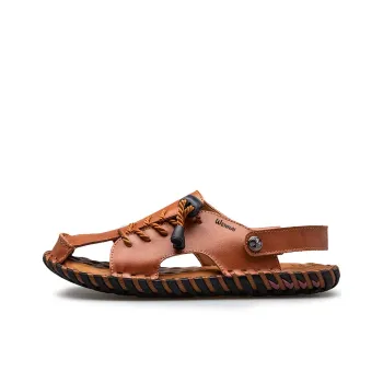 Wen Nai Beach Sandals Men's Red Brown