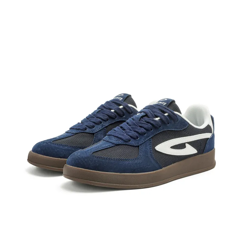 DEERWAY Abrasion Resistant Lightweight Height Increasing Low Top Casual Shoes Unisex Navy Blue-1
