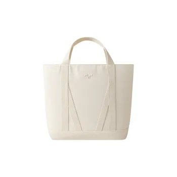 MAH Cotton Tote Handbag Unisex Ecru