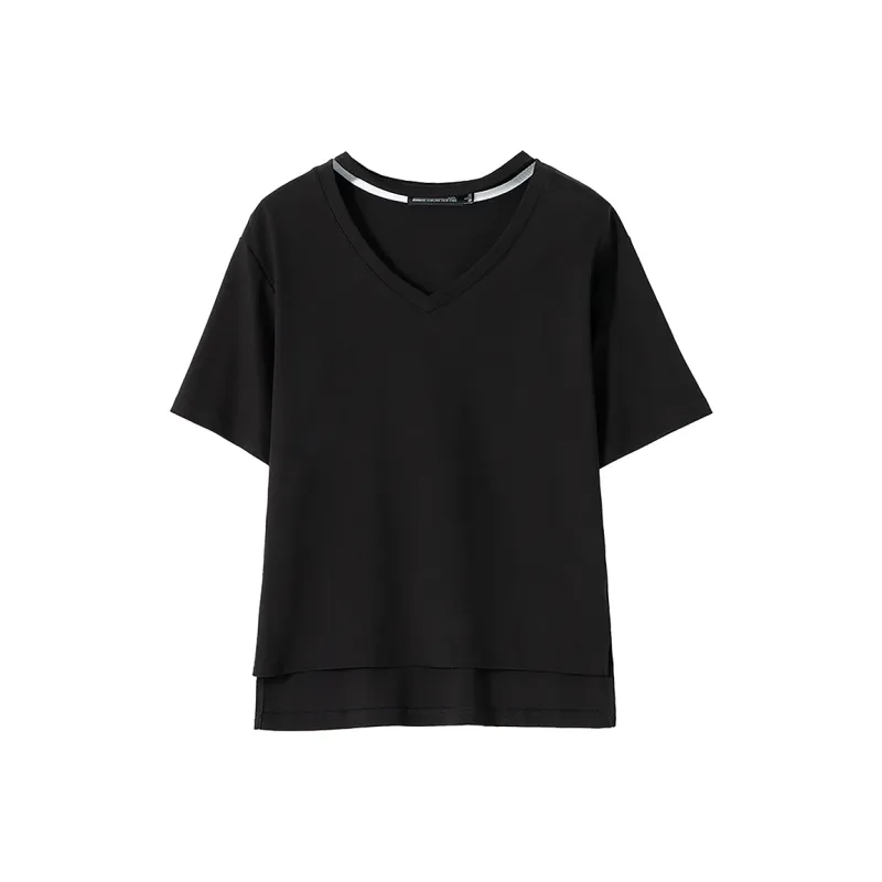 SOON FLOWER Drop Shoulder Sleeve T Shirt Women's-0