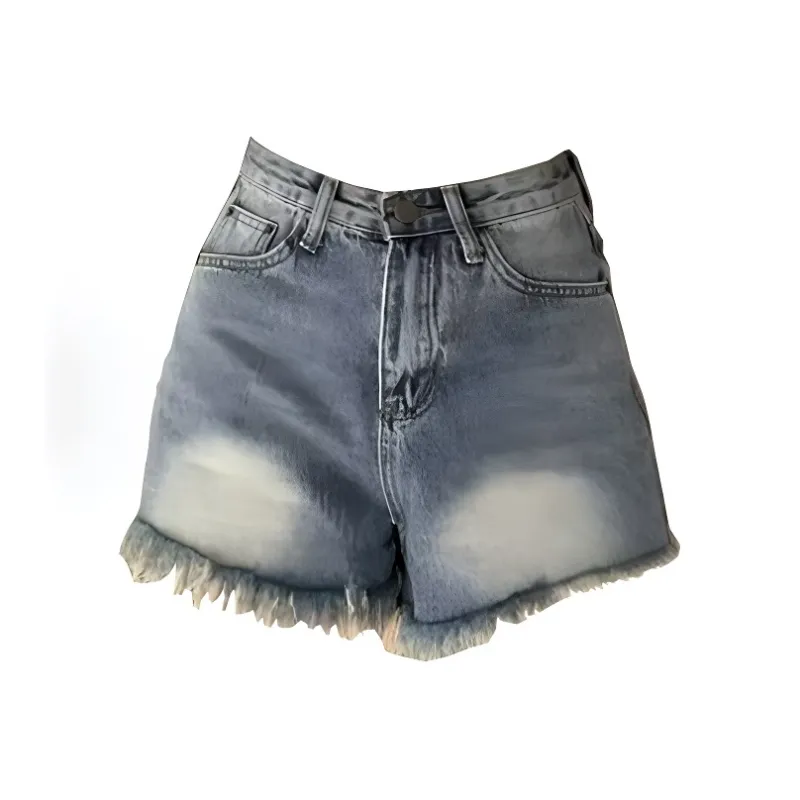 RENBEN Denim Shorts Women's Vintage Blue-0