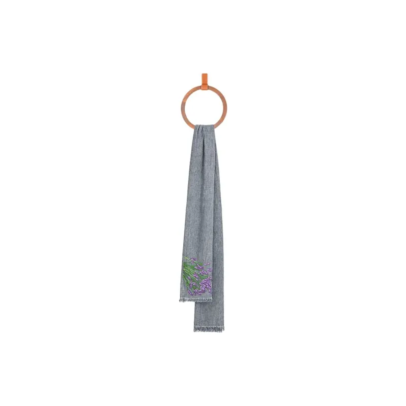 LOEWE Linen, Cotton Knit Scarves Women's Gray-1